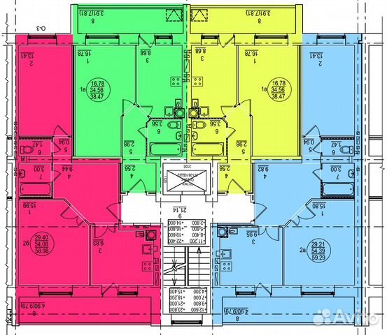 2-к квартира, 60 м², 9/10 эт.