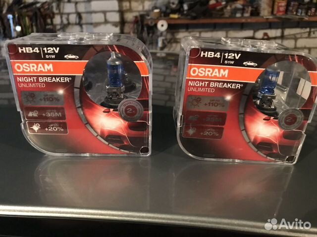 Лампы hb4 osram night breaker +110