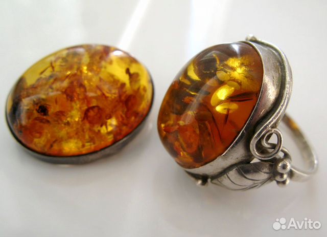 Янтарь Серебро Кольца Брошь Бусы Янтарь Серебро Кольца Брошь Бусы