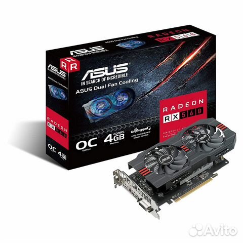 Игровые видеокарты asus RX 560 4гб