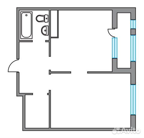 1-к квартира, 45.3 м², 21/26 эт.