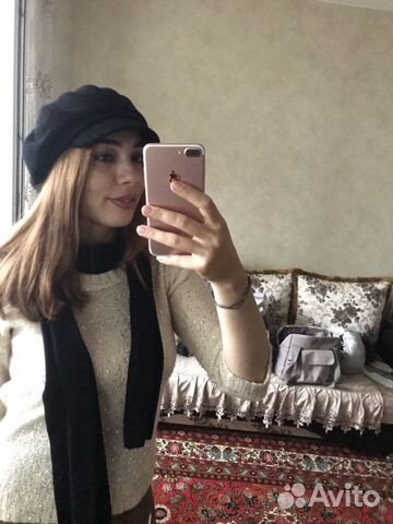 Модный бирет с шарфом