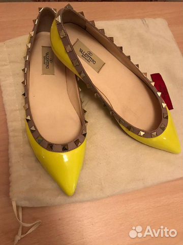 Балетки кожаные Valentino Garavani