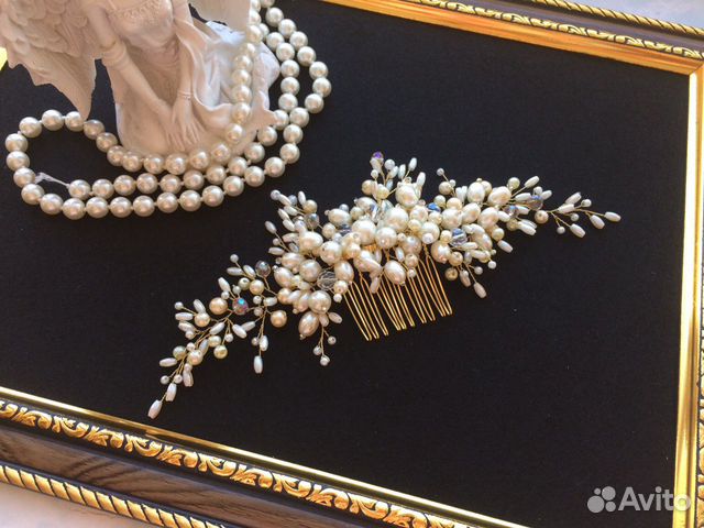 Свадебный гребень в цвете айвори Свадебный гребень в цвете айвори