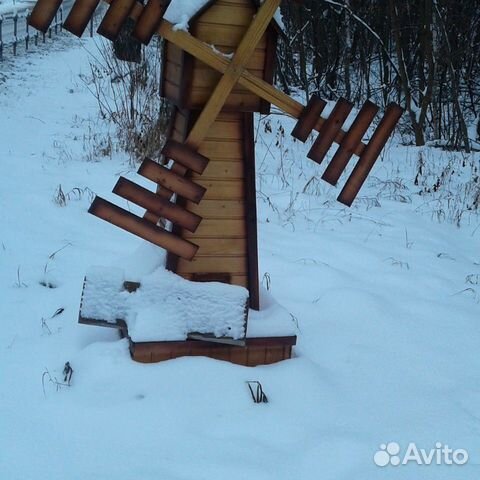 Мельница деревянная декоративная