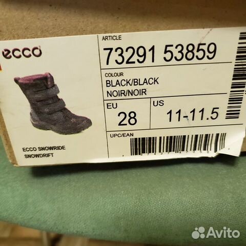 Ботинки зимние Ecco на девочку, р.28 Ботинки зимние Ecco на девочку, р.28