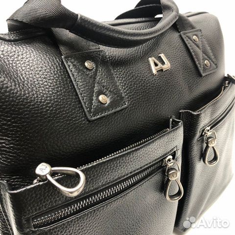 Новая мужская кожаная сумка Giorgio Armani