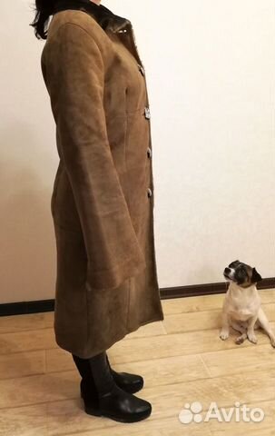Дубленка женская коричневая длинная Дубленка женская коричневая длинная