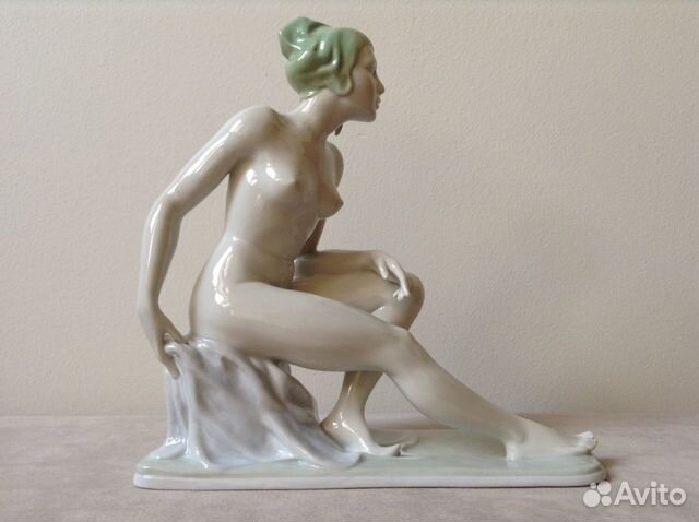 Купальщица Art Deco Metzler Ortloff, Ilmenau, 1930 Купальщица Art Deco Metzler Ortloff, Ilmenau, 1930