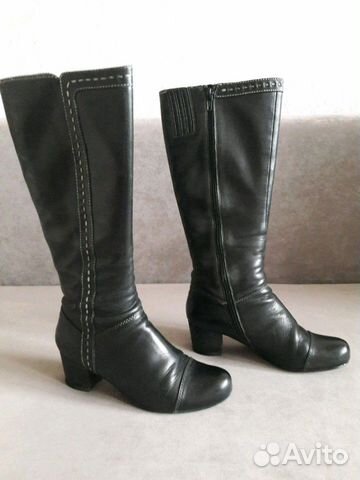 Сапоги женские кожа весна/осень(деми)