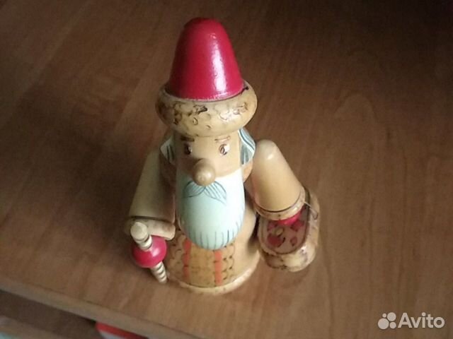 Фигурка грибника деревянная СССР