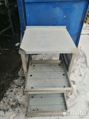 Стол из нержавейки новый в плёнке 700/700 с ящикам Стол из нержавейки новый в плёнке 700/700 с ящикам