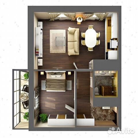 2-к квартира, 45 м², 15/20 эт. 2-к квартира, 45 м², 15/20 эт.