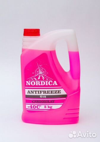 Антифриз nordica G12 красный 5кг Антифриз nordica G12 красный 5кг