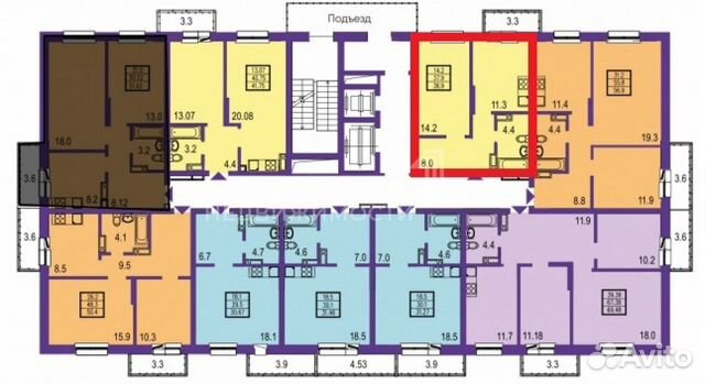 1-к квартира, 38.9 м², 14/19 эт. 1-к квартира, 38.9 м², 14/19 эт.