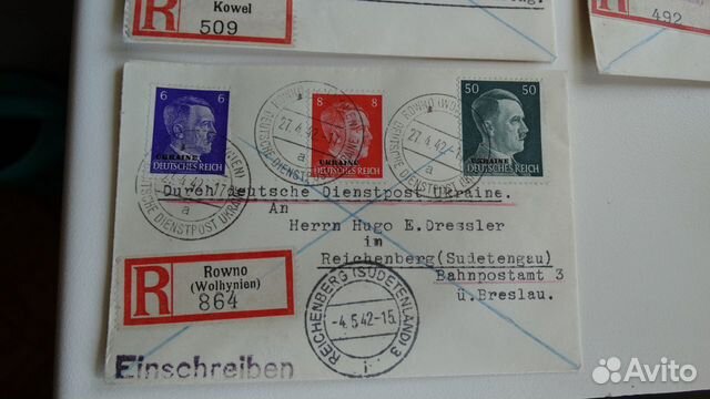 Конверты Немецкой служебной почты 1942 - 1943 Конверты Немецкой служебной почты 1942 - 1943