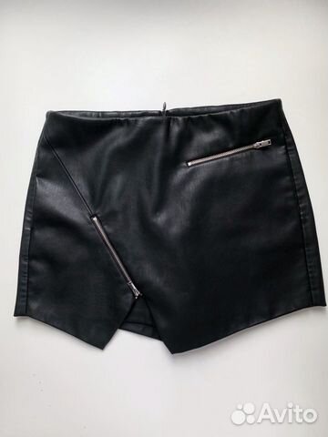 Кожаные юбка-шорты Zara Кожаные юбка-шорты Zara