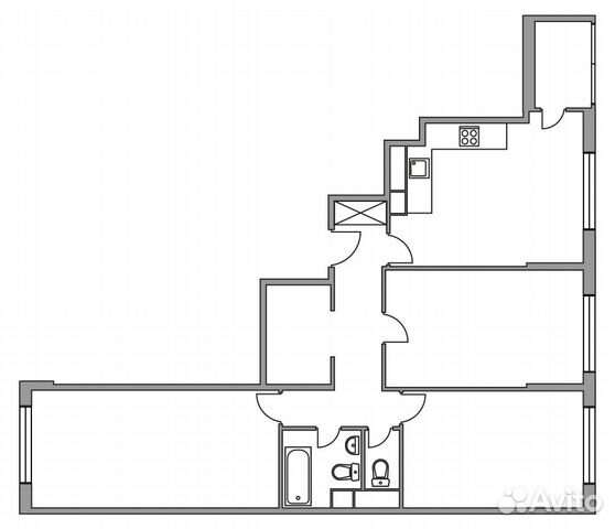 3-к квартира, 81.1 м², 13/13 эт. 3-к квартира, 81.1 м², 13/13 эт.