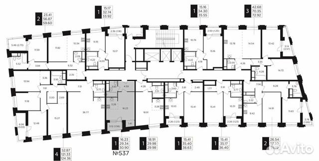 1-к квартира, 29.3 м², 4/28 эт.