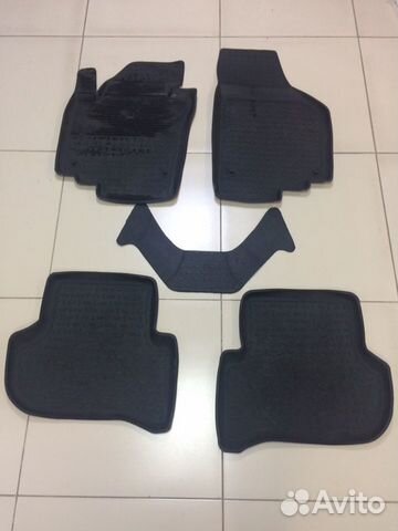 Коврики салона резиновые с бортиком для skoda yeti