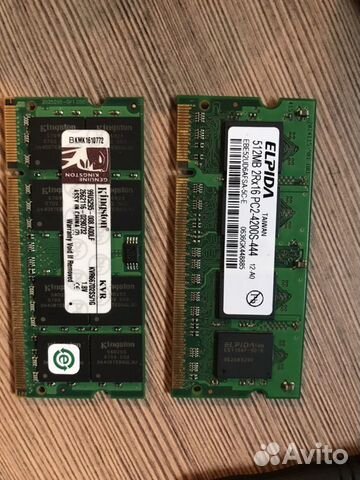 Оперативная память ddr2 1g и 512mb Оперативная память ddr2 1g и 512mb