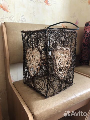 Люстра из ротанга