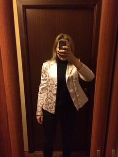 Пиджак жакет из жаккардового атласа