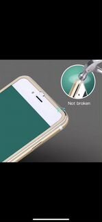 Стекло на iPhone 11, с алюминивой окантовкой