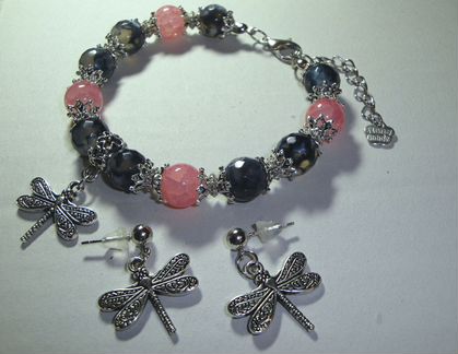 Набор украшений из агата Вены дракона, 10 мм