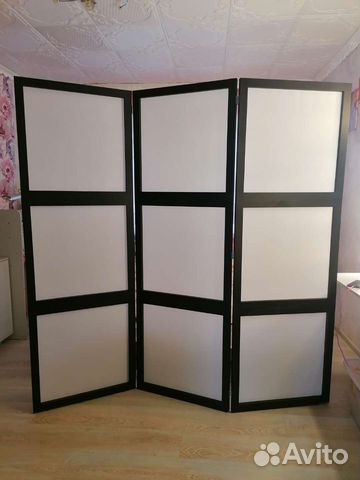Ширма и перегородка черно-белая