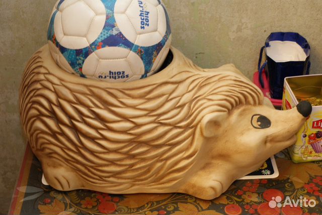 Большой напольный горшок ежик