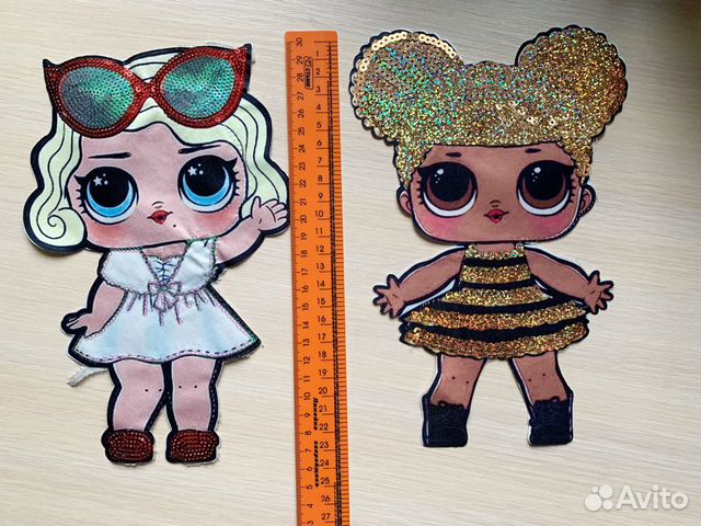 Термоаппликация LOL паетки