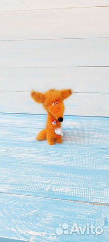 Мягкая игрушка лиса, Вязаная лиса с гусем