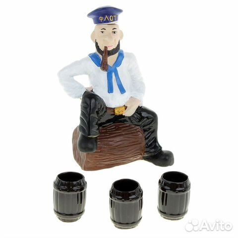 Моряк. Штоф керамический. Графин для напитков