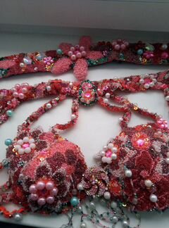 Пояс и лиф ручной работы для восточных танцев