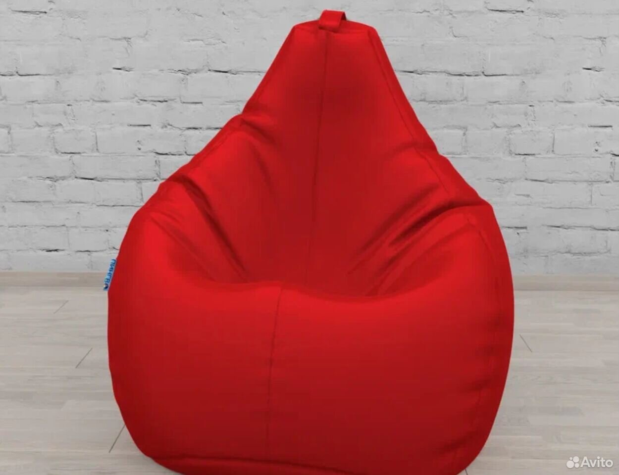 кресло мешок экокожа красная