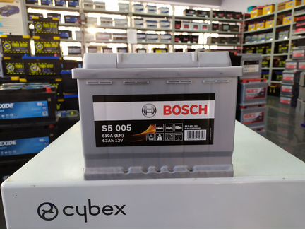Аккумулятор 63Ач 610А Bosch S5 Сильвер обратный