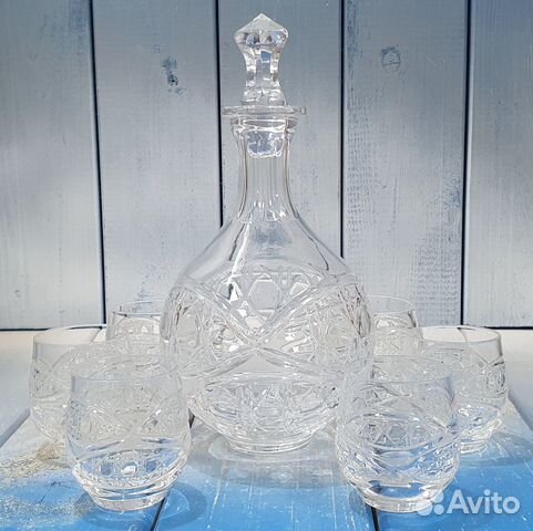 Набор для водки: штоф+6 стопок, Чехословакия