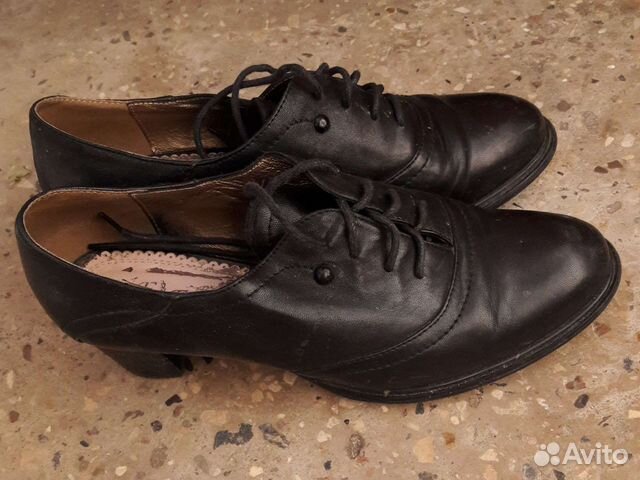 Броги оксфорды туфли женские 38 на удобном каблуке