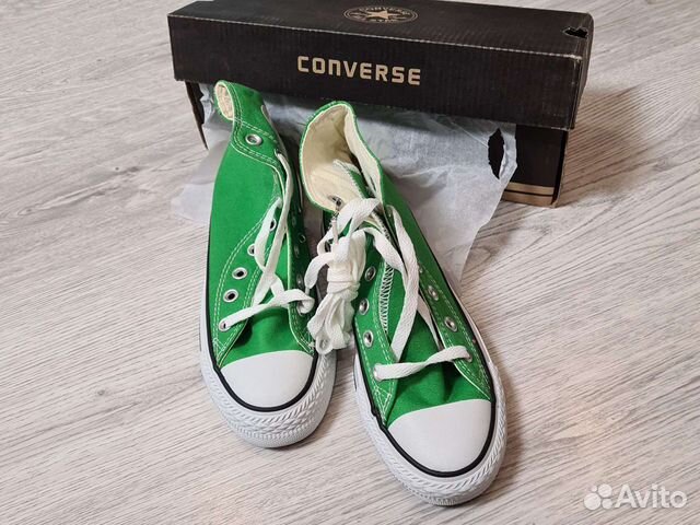 Кеды Converse высокие зеленые новые