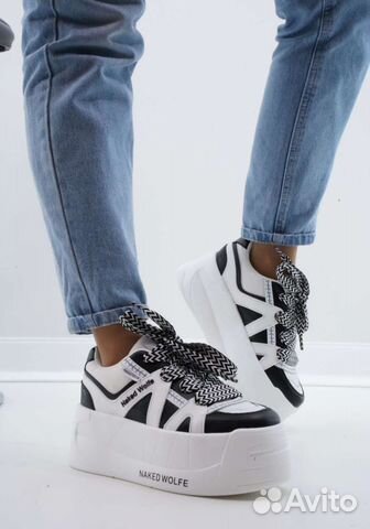 Кроссовки на высокой платформе Naked Wolfe