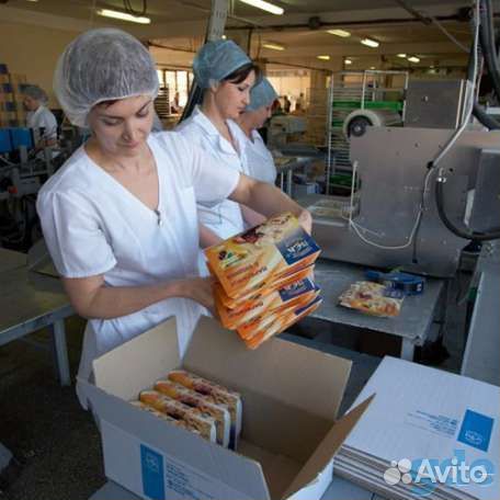 Упаковщик продукции на завод с 2х разовым питанием