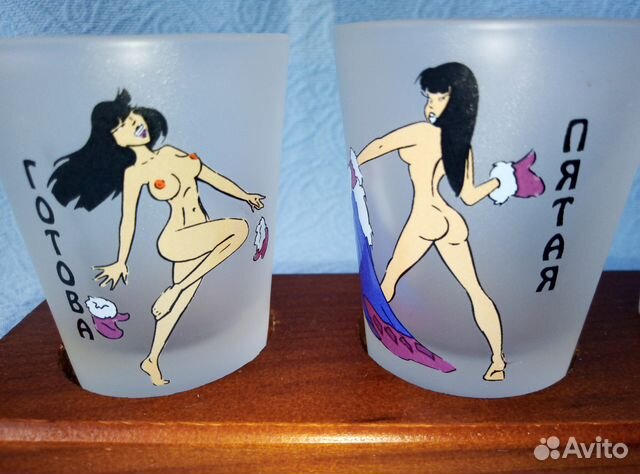 Набор 6 стопок для водки с подставкой