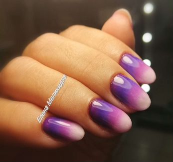 Комбинированный маникюр, покрытие гель-лак, дизайн