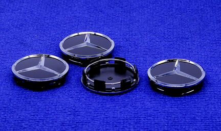 Комплект колпачков литого диска Mercedes 60 мм чер