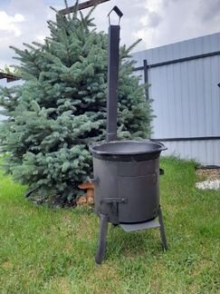 Печь под казан 4л с дымоходом