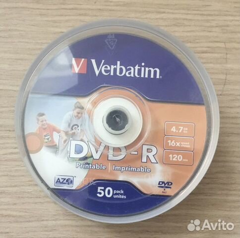 Диски CD-R/DVD-R 4.7GB Verbatim Printable