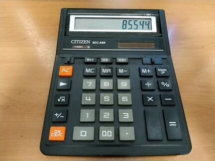 Калькулятор citizen (б/у, нужна замена батарейки)