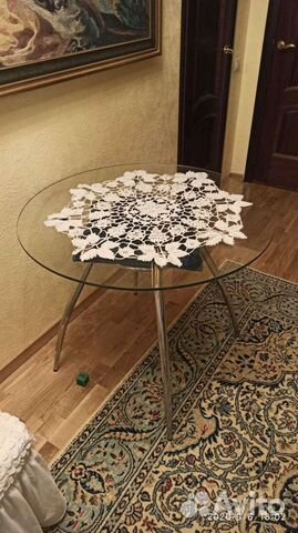 Вязанная салфетка,крючки и спицыAddi