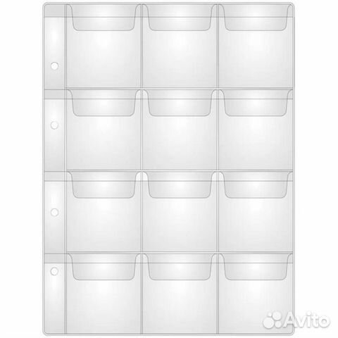 Новые листы для монет или холдеров (15 шт)